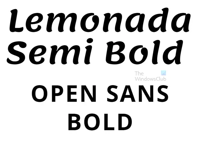 10 привлекательных шрифтов Canva, которые подходят для вашего дизайна - Lemonada Semi Bold + Open без жирного шрифта