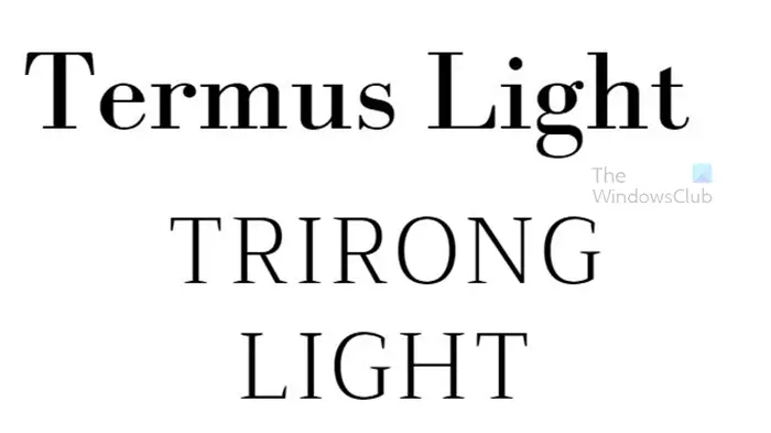 10 привлекательных шрифтов Canva, которые подходят для вашего дизайна - Termus Light + Trirong Light